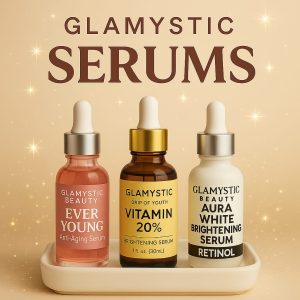 "Natural skin whitening serum with vitamin C and botanical extracts"