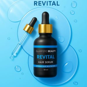 “Flat-lay of hair care products used to prevent hair fall.”