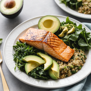 Balanced PCOS-friendly meal rich in fiber, protein, and healthy fats.

