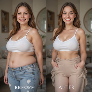 Weight loss results after using Ozempic injections